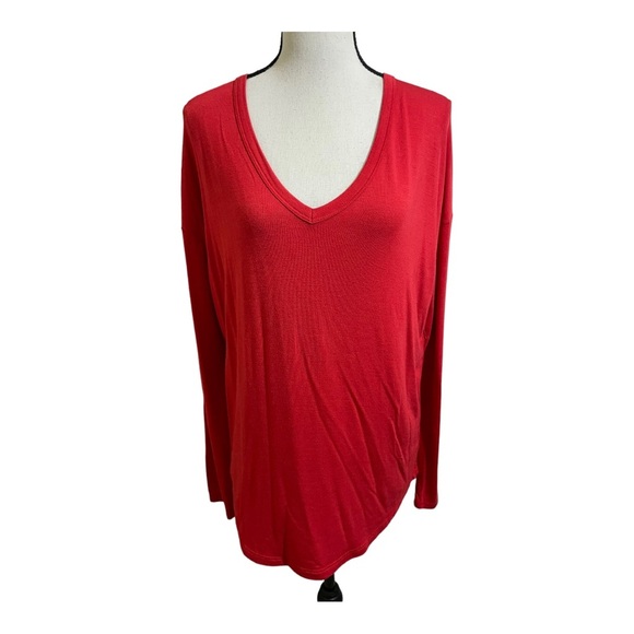 Athleta Womens cloud light relaxed fit long sleeve size Small orange . - Picture 2 of 11